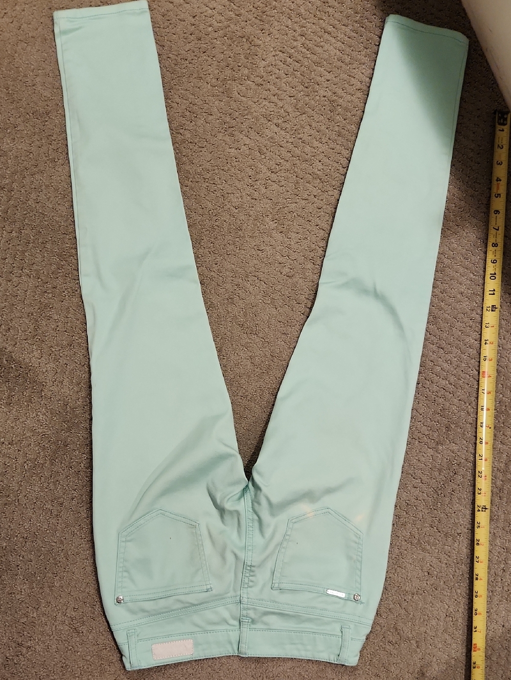 Celebrity Pink Pastel Mint Skinny Jeans for Women Sz 0 / 30 - Picture 8 of 11